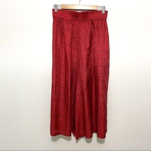 Carole Little Sport red silk culottes pants sz 4